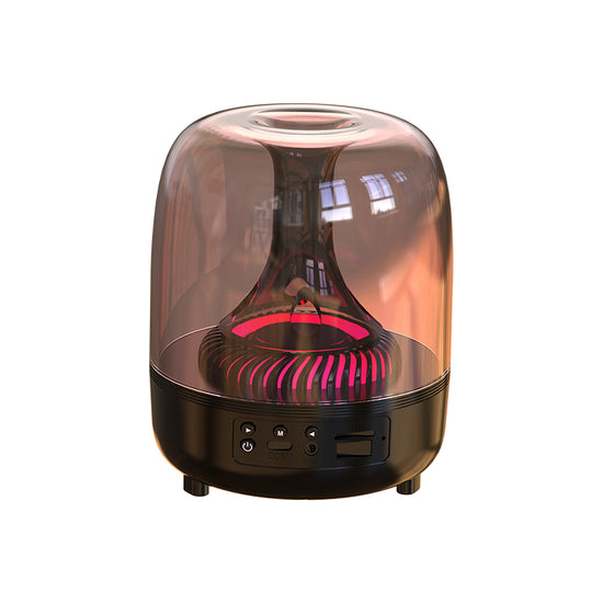 Portable Wireless Speaker with 12D Surround Bass, RGB Water Ripple Ambient Light, wireless 5.3, Hands-Free Calling, Wireless Speaker for Home, Outdoor, Party, Compatible with iPhone, Android, Laptop, Red