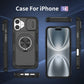 Red Warrior 2-in-1 Magnetic Sliding Lens Case black for iPhone 16