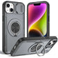 Red Warrior 2-in-1 Magnetic Sliding Lens Case grey for iPhone 14 Plus