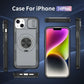 Red Warrior 2-in-1 Magnetic Sliding Lens Case grey for iPhone 14 Plus