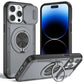 Red Warrior 2-in-1 Magnetic Sliding Lens Case grey for iPhone 14 Pro Max