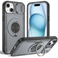 Red Warrior 2-in-1 Magnetic Sliding Lens Case grey for iPhone 15