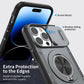 Red Warrior 2-in-1 Magnetic Sliding Lens Case grey for iPhone 15 Pro Max