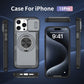 Red Warrior 2-in-1 Magnetic Sliding Lens Case grey for iPhone 15 Pro