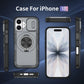 Red Warrior 2-in-1 Magnetic Sliding Lens Case grey for iPhone 17