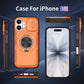 Red Warrior 2-in-1 Magnetic Sliding Lens Case Purple for iPhone 17