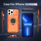 Red Warrior 2-in-1 Magnetic Sliding Lens Case orange for iPhone 13 Pro Max