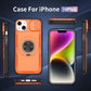 Red Warrior 2-in-1 Magnetic Sliding Lens Case orange for iPhone 14