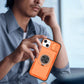 Red Warrior 2-in-1 Magnetic Sliding Lens Case orange for iPhone 14