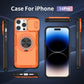 Red Warrior 2-in-1 Magnetic Sliding Lens Case orange for iPhone 14 Pro