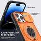 Red Warrior 2-in-1 Magnetic Sliding Lens Case orange for iPhone 14 Pro