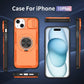 Red Warrior 2-in-1 Magnetic Sliding Lens Case orange for iPhone 15 Plus