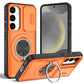 2-in-1 Magnetic Sliding Lens Case, Orange for Samsung S24