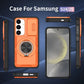 2-in-1 Magnetic Sliding Lens Case, Orange for Samsung S24