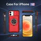 Red Warrior 2-in-1 Magnetic Sliding Lens Case Red for iPhone 12