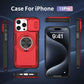 Red Warrior 2-in-1 Magnetic Sliding Lens Case Red for iPhone 15 Pro
