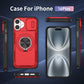 Red Warrior 2-in-1 Magnetic Sliding Lens Case Red for iPhone 16 Plus
