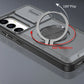 2-in-1 Magnetic Sliding Lens Case, Grey for Samsung S25