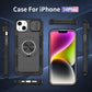 Red Warrior 2-in-1 Magnetic Sliding Lens Case black for iPhone 14 Plus