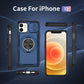 Red Warrior 2-in-1 Magnetic Sliding Lens Case blue for iPhone 12