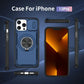 Red Warrior 2-in-1 Magnetic Sliding Lens Case blue for iPhone 13 Pro