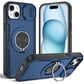 Red Warrior 2-in-1 Magnetic Sliding Lens Case blue for iPhone 15 Plus