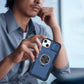 Red Warrior 2-in-1 Magnetic Sliding Lens Case blue for iPhone 15 Plus