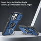 Red Warrior 2-in-1 Magnetic Sliding Lens Case blue for iPhone 15 Pro
