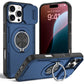 2-in-1 Magnetic Sliding Lens Case, Blue for iPhone 16 Pro