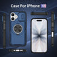 Red Warrior 2-in-1 Magnetic Sliding Lens Case blue for iPhone 17