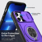 Red Warrior 2-in-1 Magnetic Sliding Lens Case Purple for iPhone 12 Pro