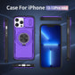Red Warrior 2-in-1 Magnetic Sliding Lens Case Purple for iPhone 13