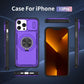 Red Warrior 2-in-1 Magnetic Sliding Lens Case Purple for iPhone 13 Pro