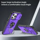 Red Warrior 2-in-1 Magnetic Sliding Lens Case Purple for iPhone 14 Pro