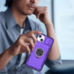 Red Warrior 2-in-1 Magnetic Sliding Lens Case Purple for iPhone 15