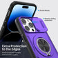 Red Warrior 2-in-1 Magnetic Sliding Lens Case Purple for iPhone 15 Pro