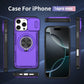 2-in-1 Magnetic Sliding Lens Case, Purple for iPhone 16 Pro Max