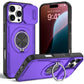 2-in-1 Magnetic Sliding Lens Case, Purple for iPhone 16 Pro