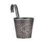 Metal Wall Planter Vertical Ribbed Design Wall Mount Flower Pot