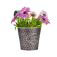 Metal Wall Planter Vertical Ribbed Design Wall Mount Flower Pot