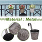 Metal Wall Planter Vertical Ribbed Design Wall Mount Flower Pot