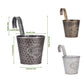 Metal Wall Planter Vertical Ribbed Design Wall Mount Flower Pot