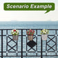 Metal Wall Planter Vertical Ribbed Design Wall Mount Flower Pot