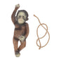 Baby Monkey Hanging Statue Exquisite Carving Resin Brown Monkey Sculptures for Trees Gardens