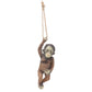 Baby Monkey Hanging Statue Exquisite Carving Resin Brown Monkey Sculptures for Trees Gardens