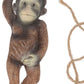 Baby Monkey Hanging Statue Exquisite Carving Resin Brown Monkey Sculptures for Trees Gardens