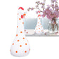 Chicken Statue Long Neck Microlandschaft Hand Crafted Resin Animal Garden Statues for Garden Yard Art DecorationWhite