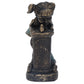 Girl Boy Drink Water Statue Garden Sculpture Resin Courtyard Ornament for Indoor Outdoor Decoration