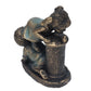 Girl Boy Drink Water Statue Garden Sculpture Resin Courtyard Ornament for Indoor Outdoor Decoration