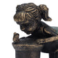 Girl Boy Drink Water Statue Garden Sculpture Resin Courtyard Ornament for Indoor Outdoor Decoration